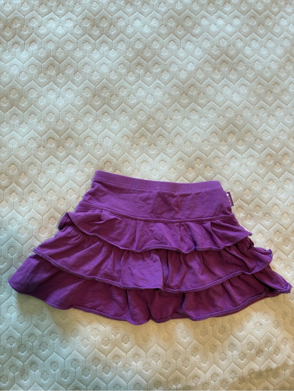 Purple Ruffled Layered Mini Skirt